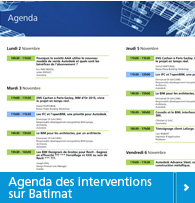 Agenda des interventionssur Batimat